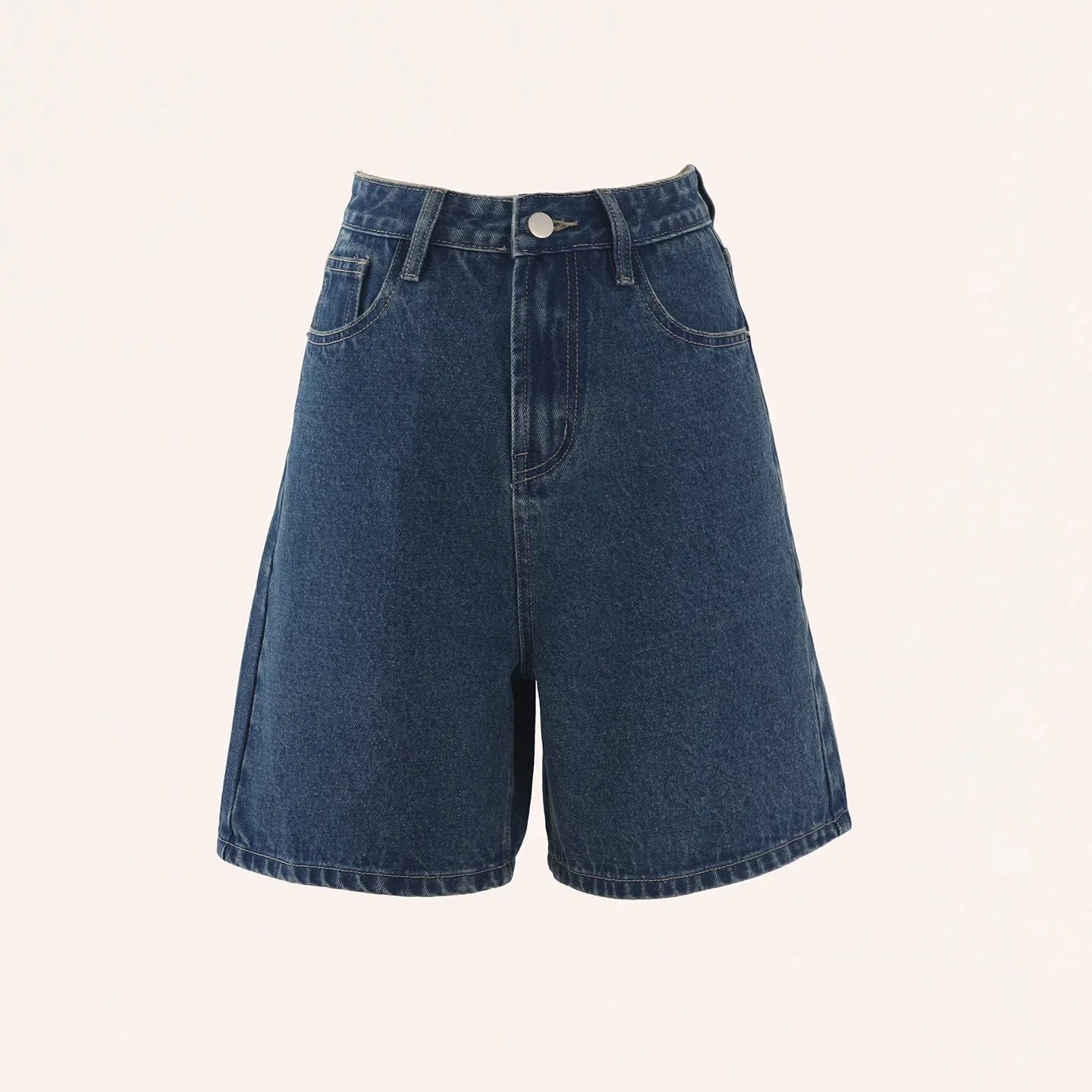 Retro High Waist Wide Leg Jorts