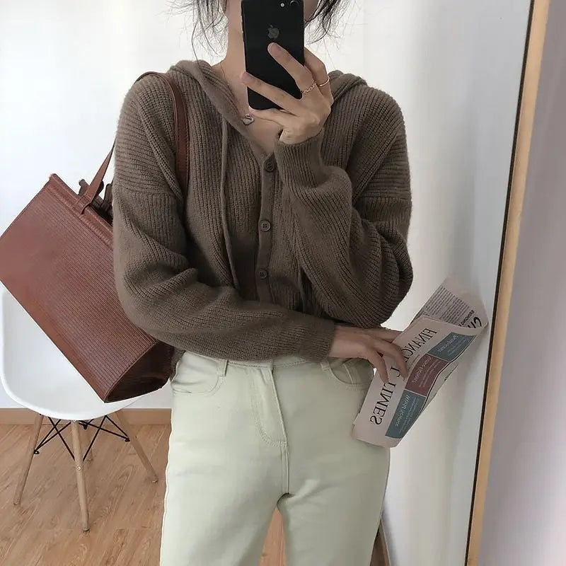 Soft Girl Colorful Hooded Sweater