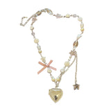 Coquette Heart Bowknot Necklace