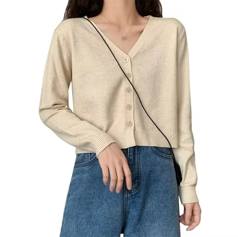 Soft V-Neck Button Down Cardigan