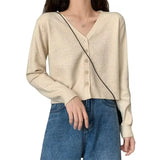 Soft V-Neck Button Down Cardigan