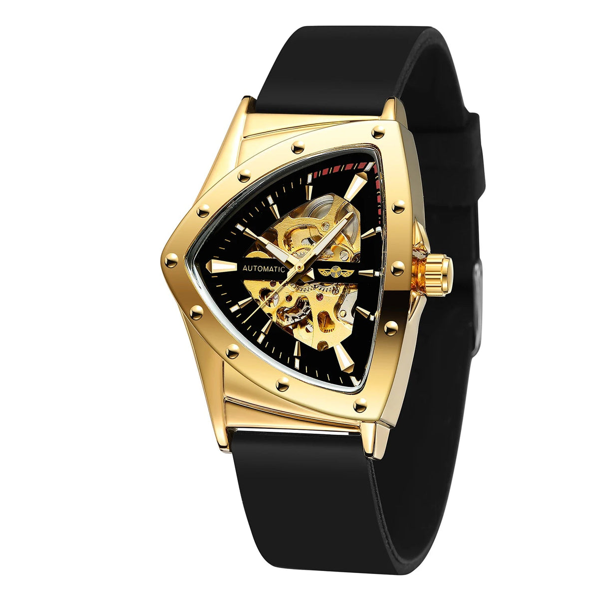 Luxury Triangle Steel Skeleton Automatic Watch