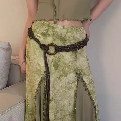 Boho Beaded Macrame Waist Belts