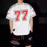 American Sports Patchwork Casual T-Shirt