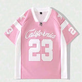 Vibrant V-Neck Football Jersey T-shirt