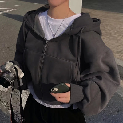 Y2K Oversized Loose Zip Hoodie