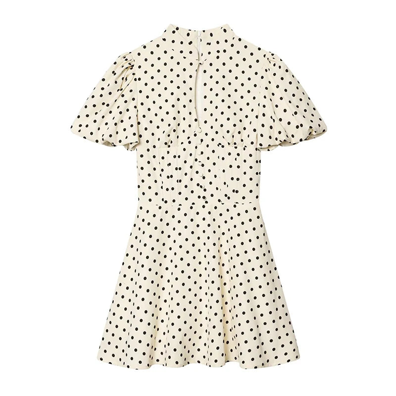 Vintage Black Dot Mini Dress