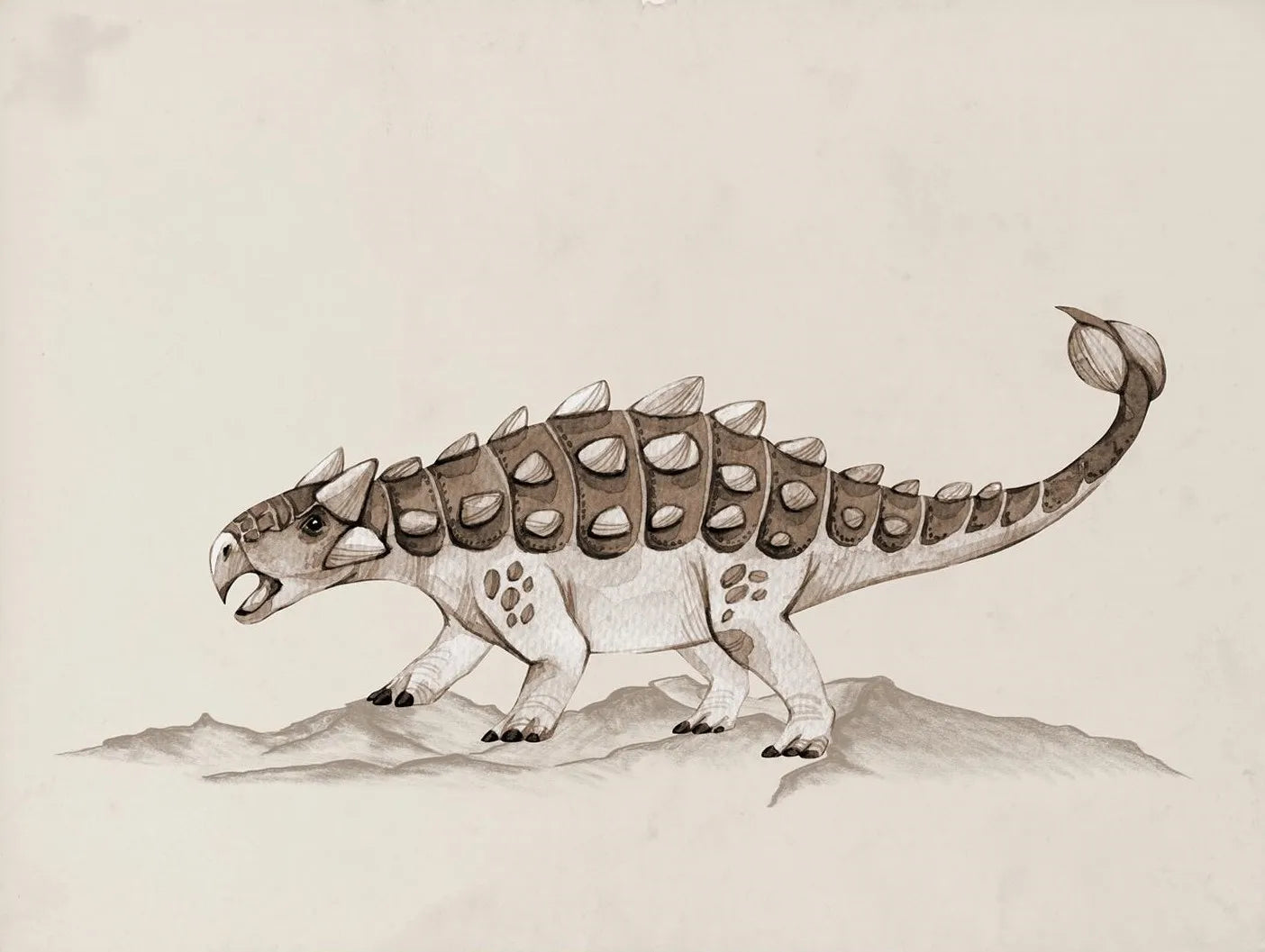 Vintage Dinosaur Chart Posters