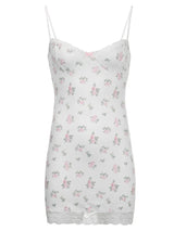 Coquette Sexy Lace Up Floral Mini Dress