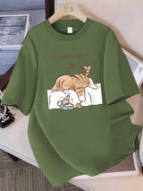 Camiseta de mujer con gato perezoso y soñoliento