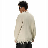Vintage Loose Knitted Pullover Ripped Sweater