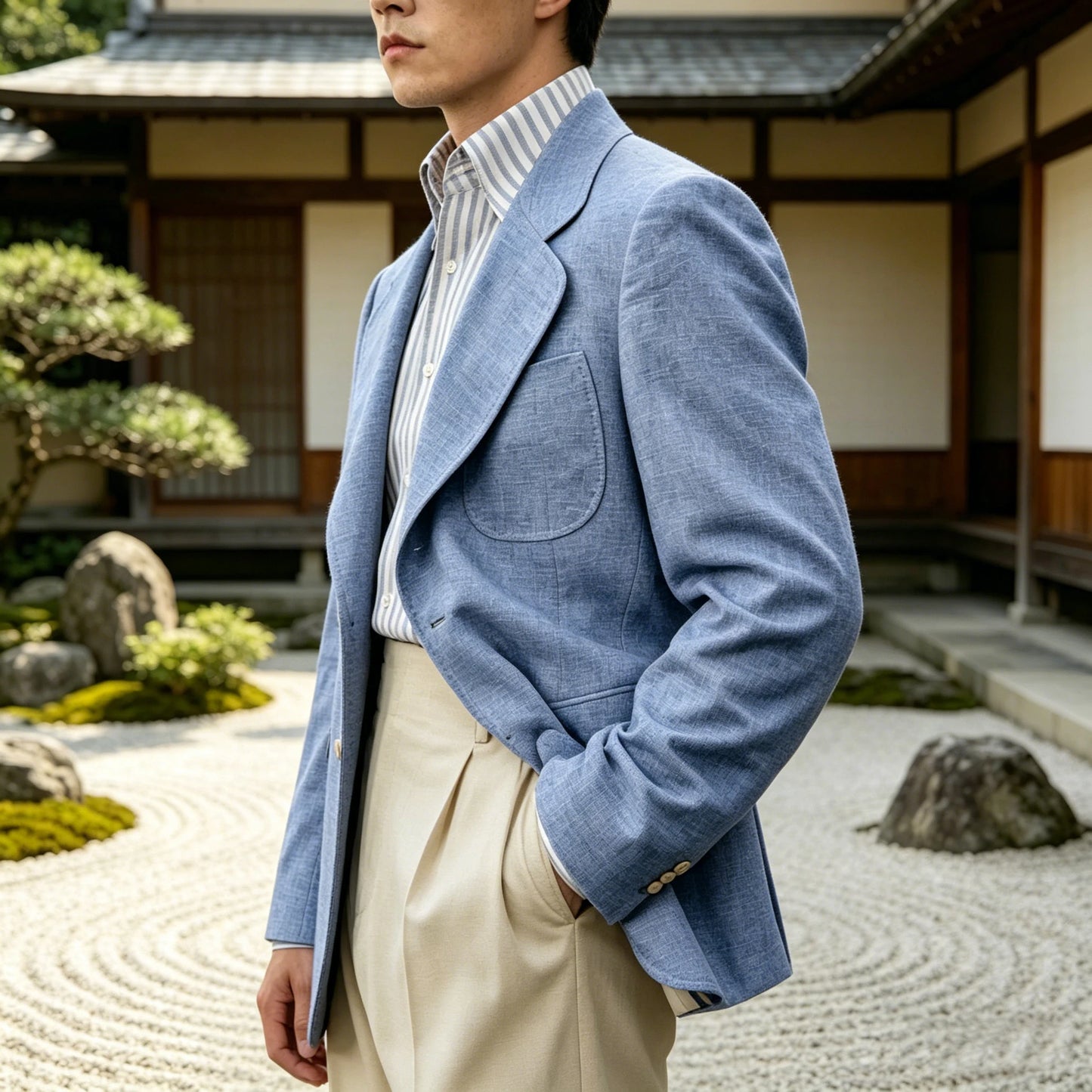 Men's Linen Casual Blazer