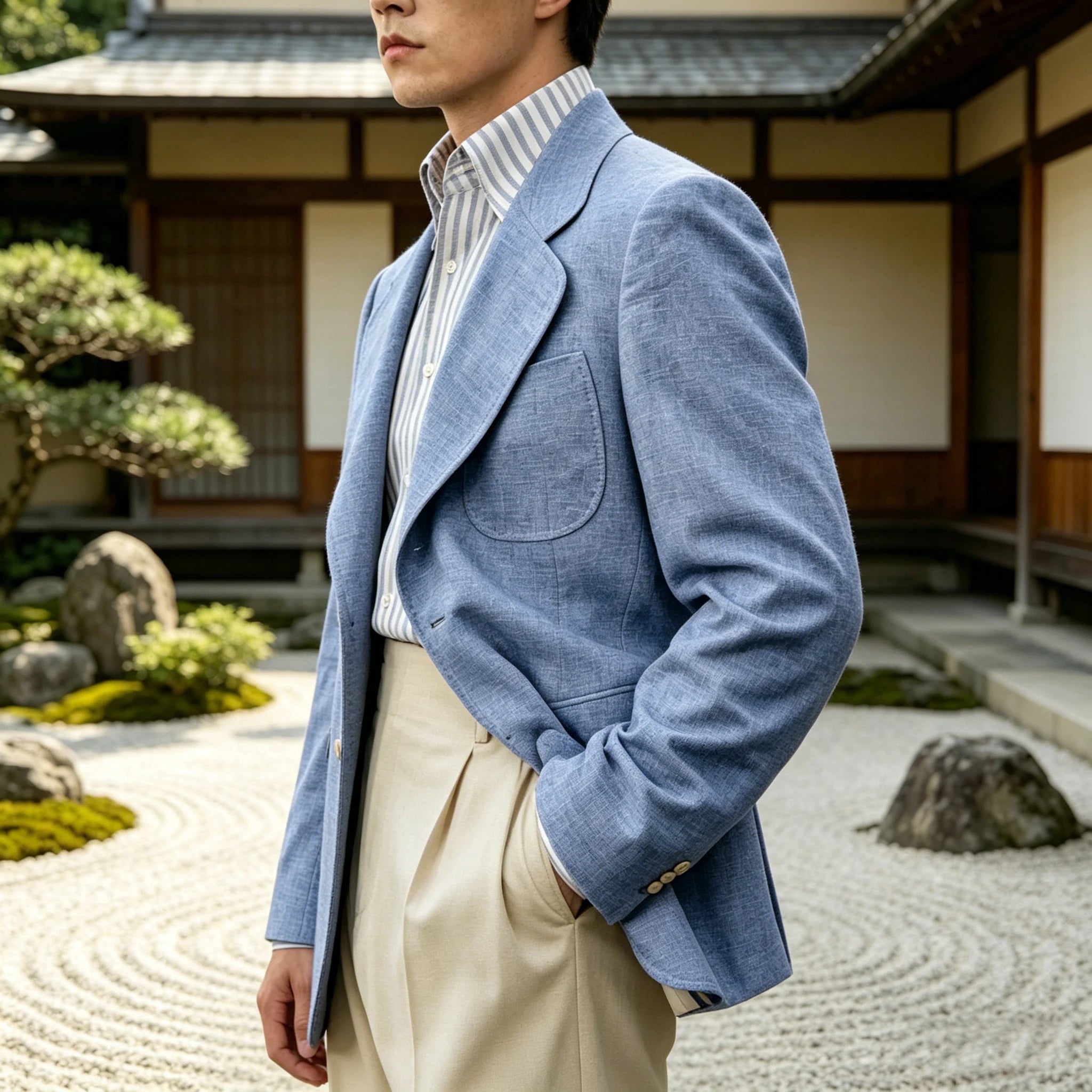 Men's Linen Casual Blazer