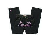 Retro Baggy Black High Waist Jeans