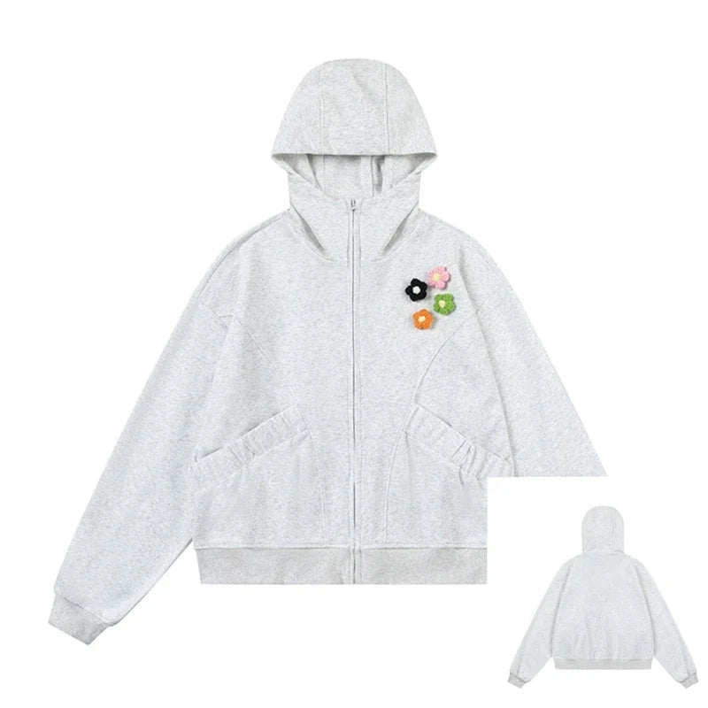 Sudadera cómoda con cremallera para otoño