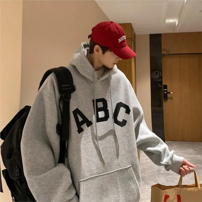 Neuer koreanischer Oversized-Hoodie mit Buchstabenprint