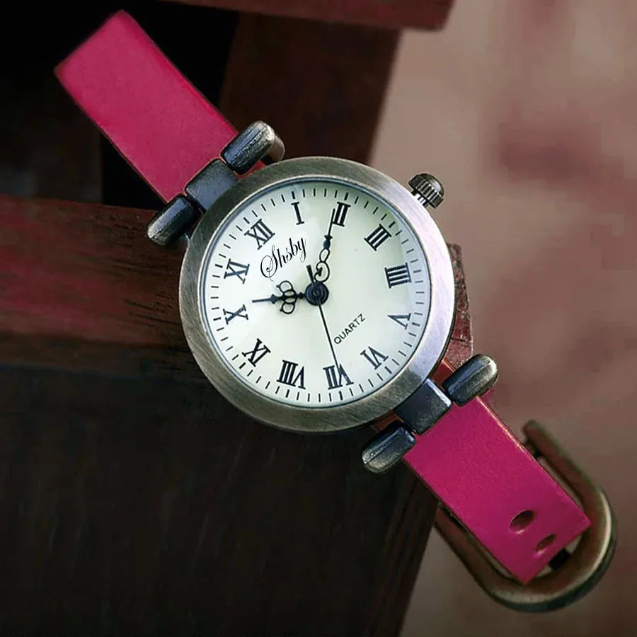 Vintage Bronze Leather Watch