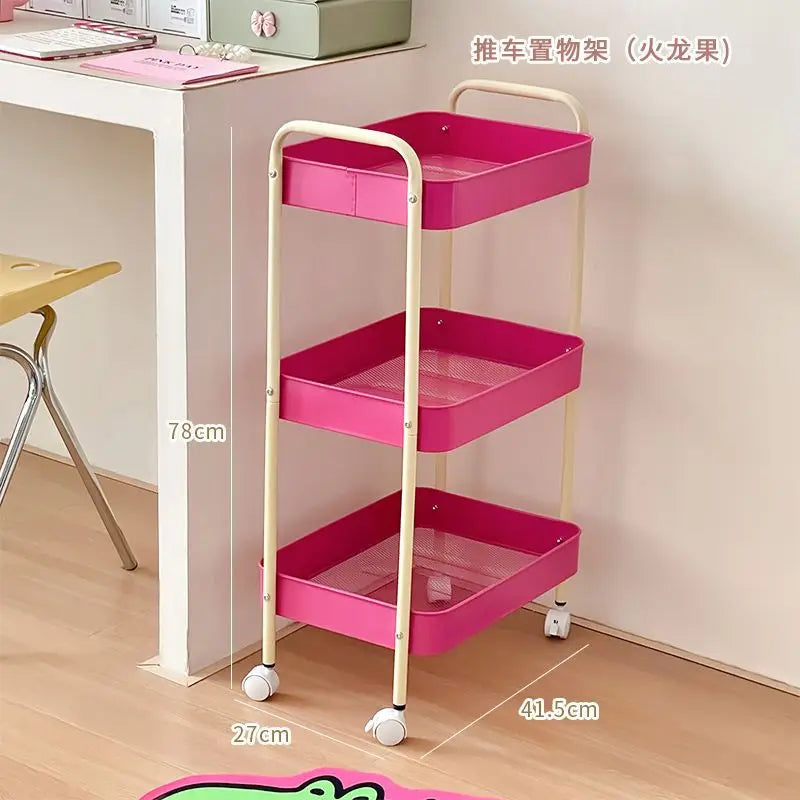 Pink 3-Layer Storage Shelf