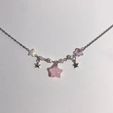 Starry Exquisite Beaded Pendant Necklace