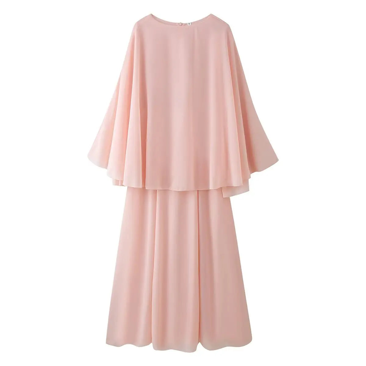 Women Cape Pink Maxi Dresses