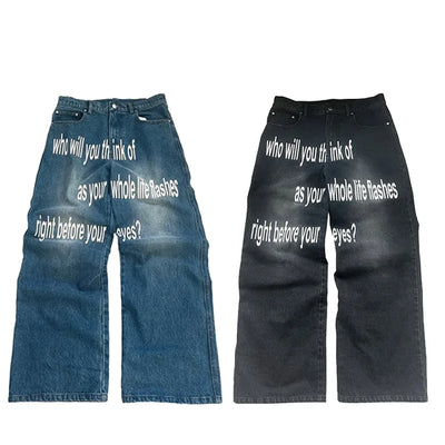 Jeans de pierna ancha Life Before Your Eyes