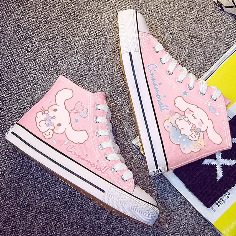 Kitty Lace Up Canvas Shoes
