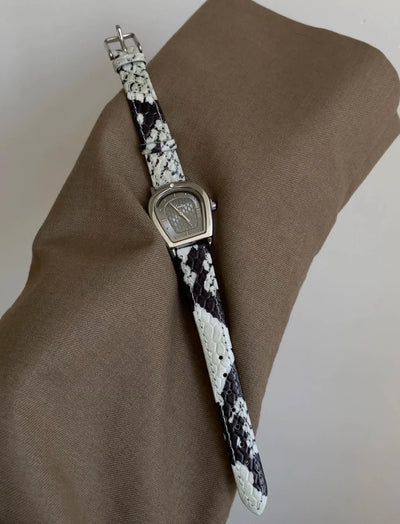 Vintage-Inspired Snake Women's Gray Watch