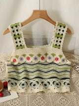 Vintage Knitted Retro Crochet Women Tank Tops