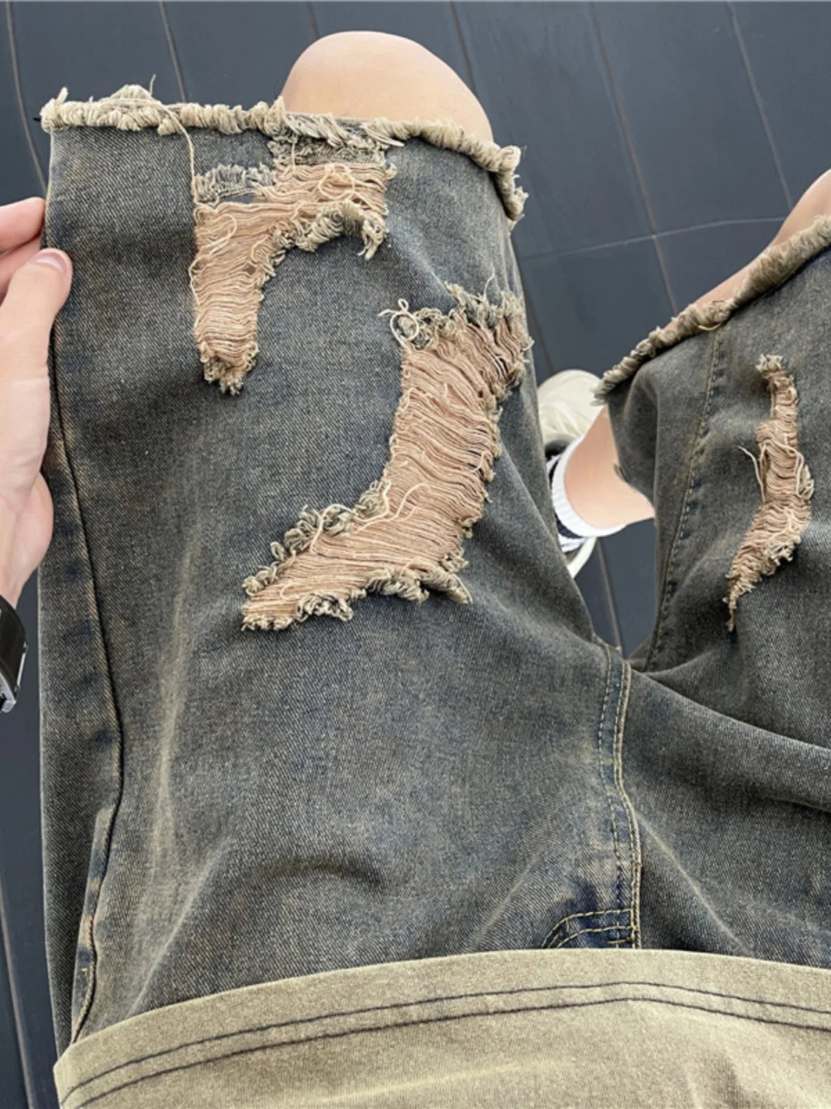 Y2K Distressed Denim Shorts