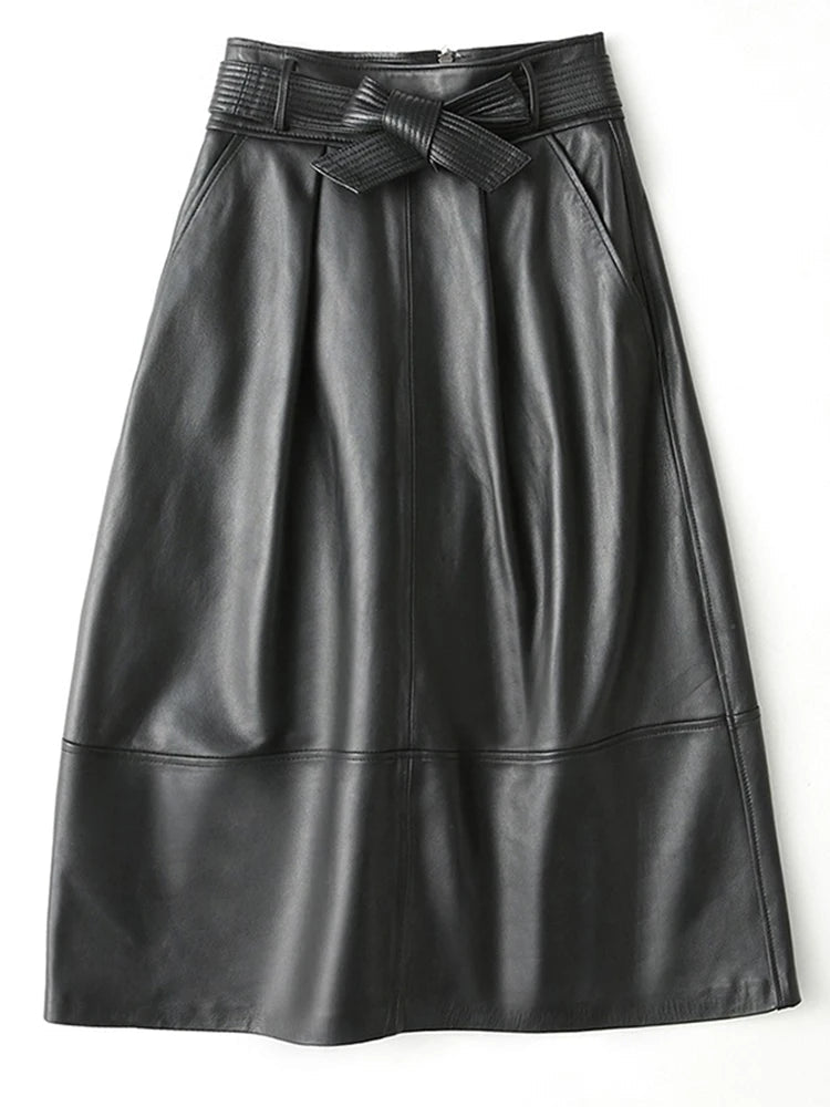 Black Long Luxury High Waist Skirt