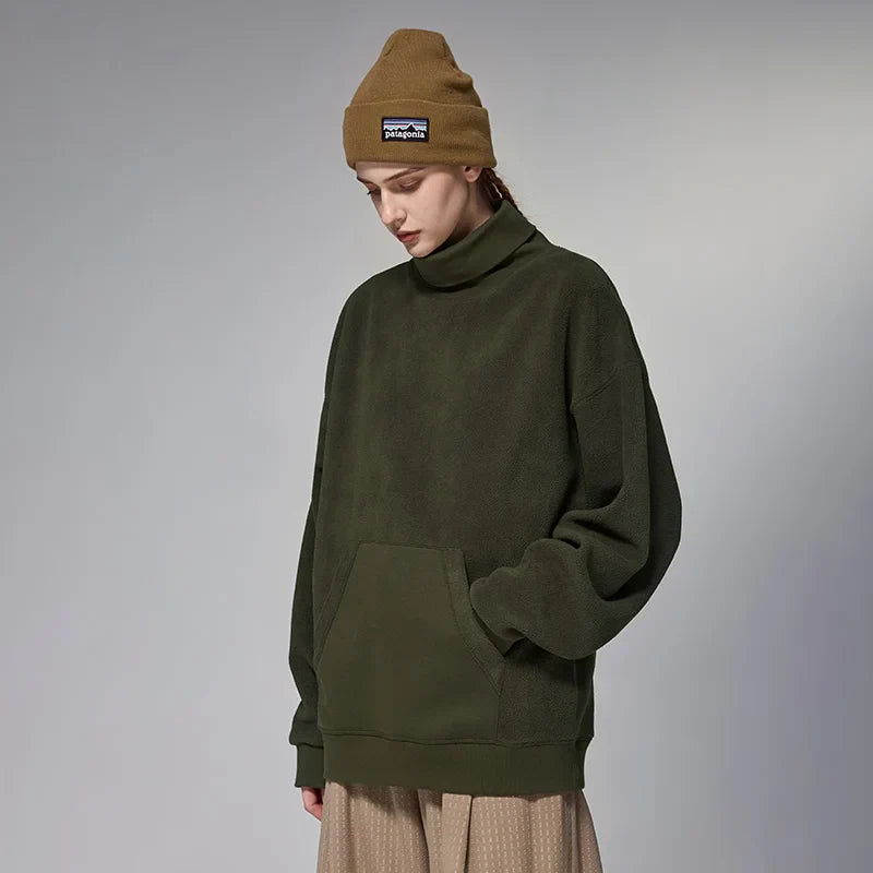 High Neck Fleece Sweatshirt