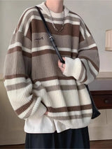 Y2K Vintage gestreifter Strickpullover