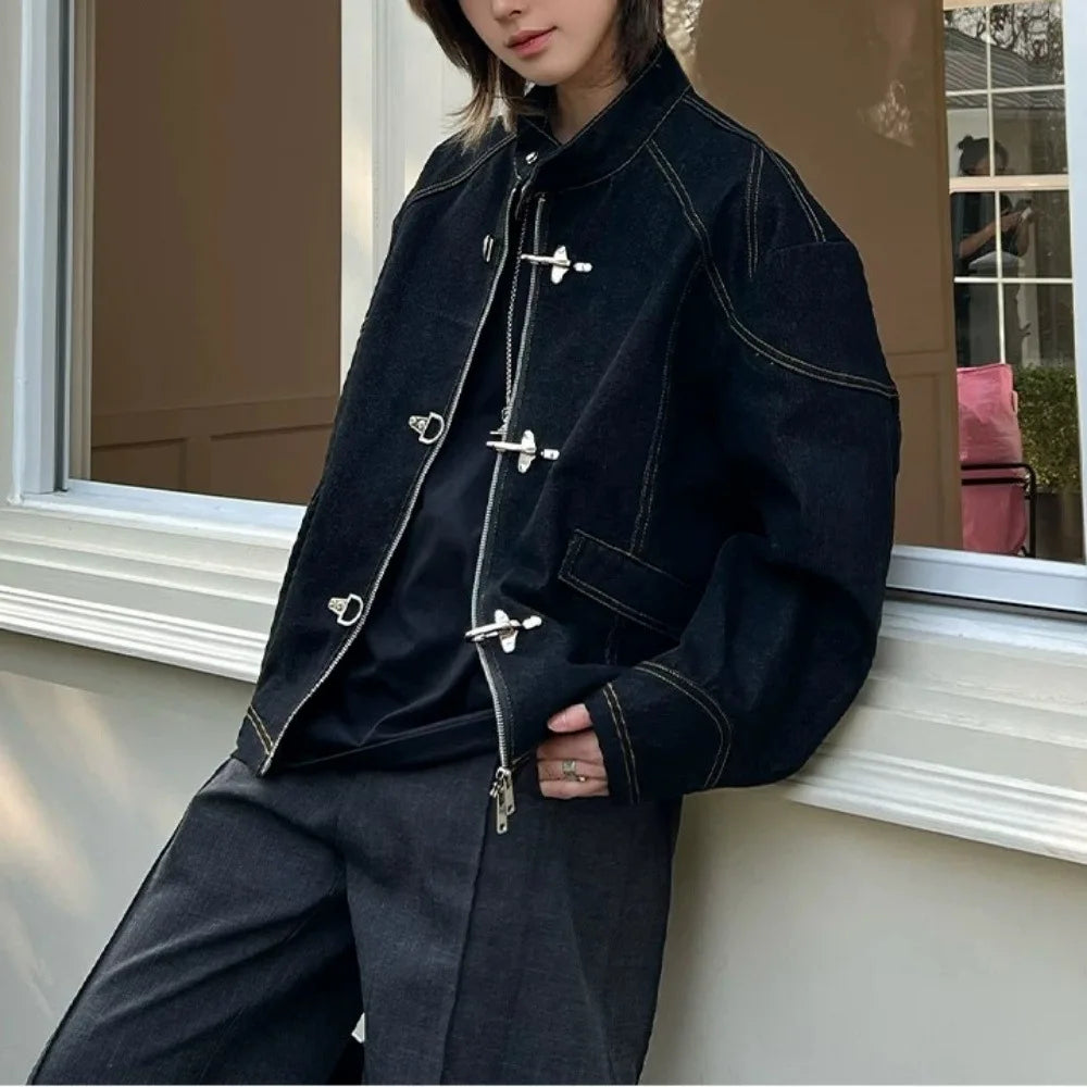Y2K Clasp Denim Jacket