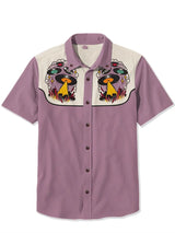 Summer Color Block Button Down Shirt