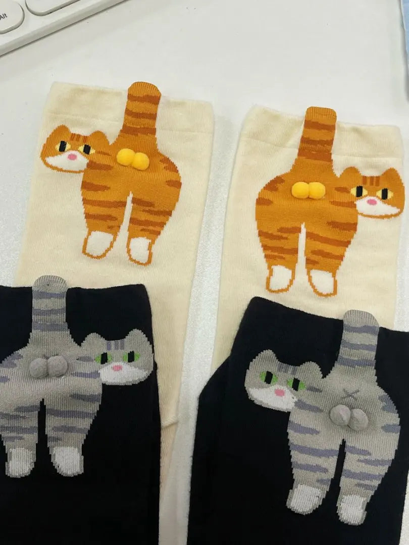 3D Cat Egg Soft Comfortable Socks