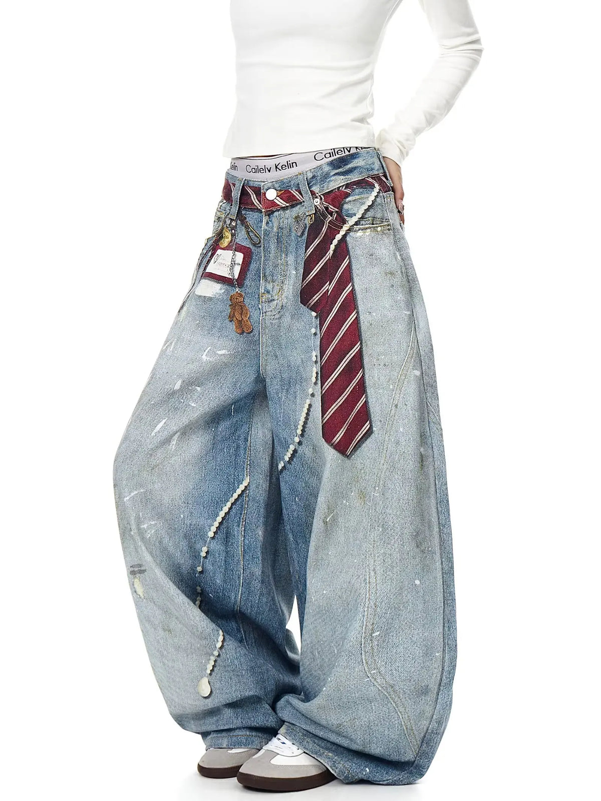 Y2K Retro Faded Baggy Jeans