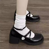 Grunge Leather Solid Color Shoes