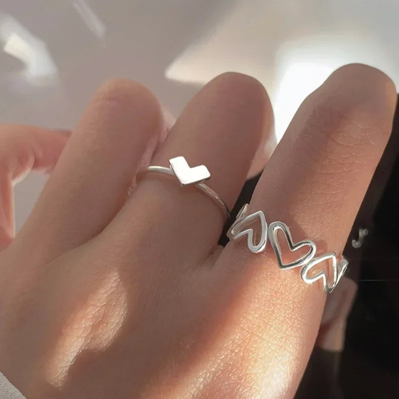 Silver Love Heart Ring