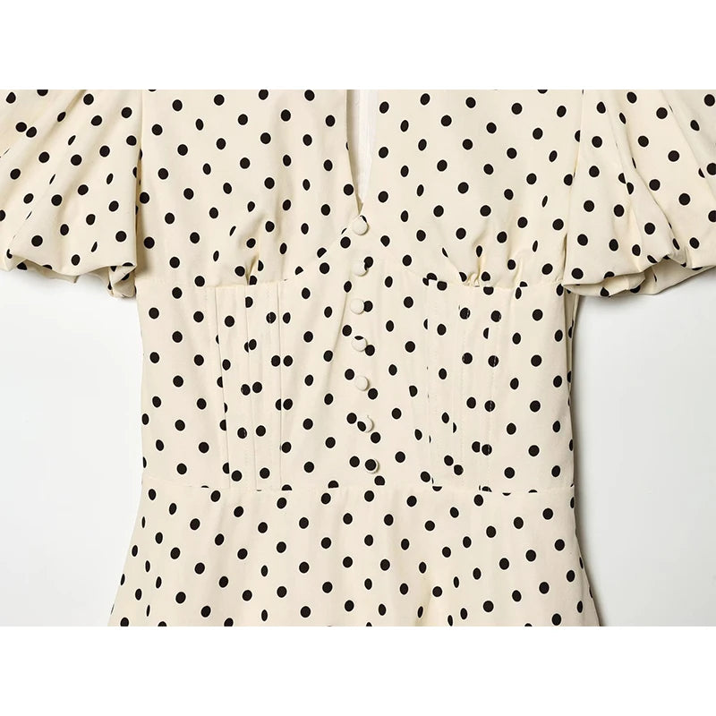 Vintage Black Dot Mini Dress
