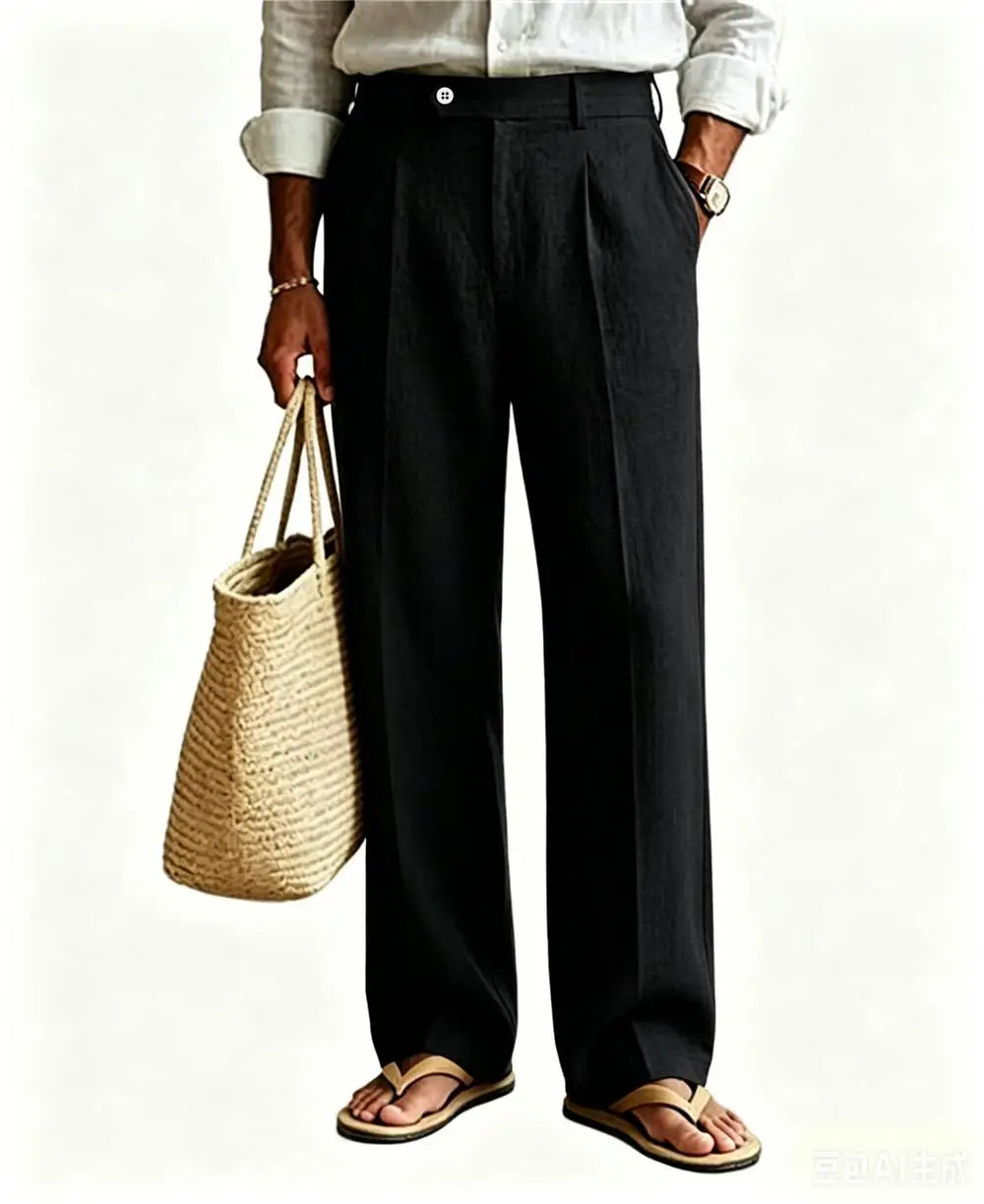 Linen Casual Dress Pants Old Money