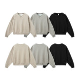 Cozy Loose Fit Henley Sweatshirt