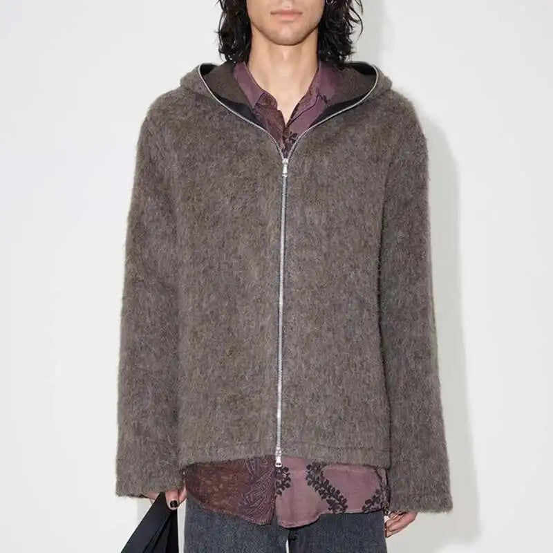 American Style Hooded Zipper Sweater