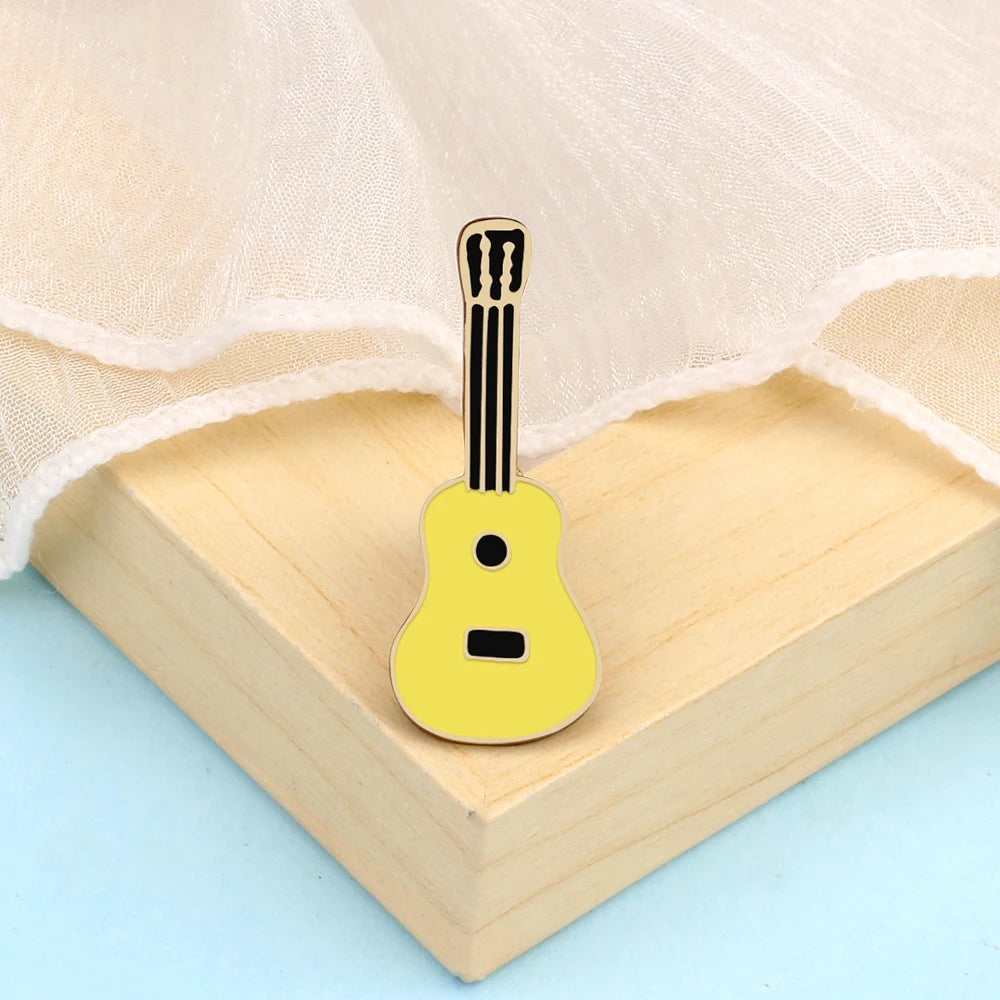 Creative Music Guitar Mexican Hat Brooches