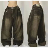 Cartoon Embroidery Vintage Jeans