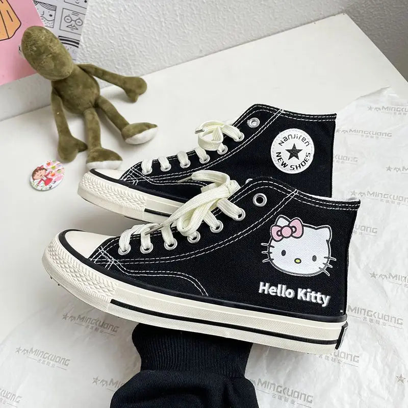 Kitty Lace Up Canvas Shoes