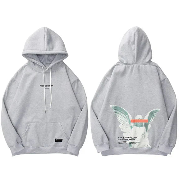 Angel God Printed Fleece Hoodie