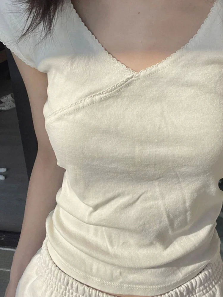 Vintage Slim Summer White T-Shirt