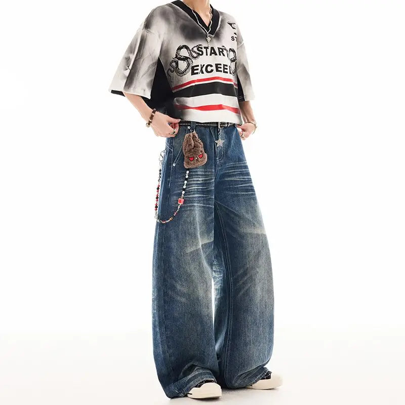 High Waist Washed Jeans