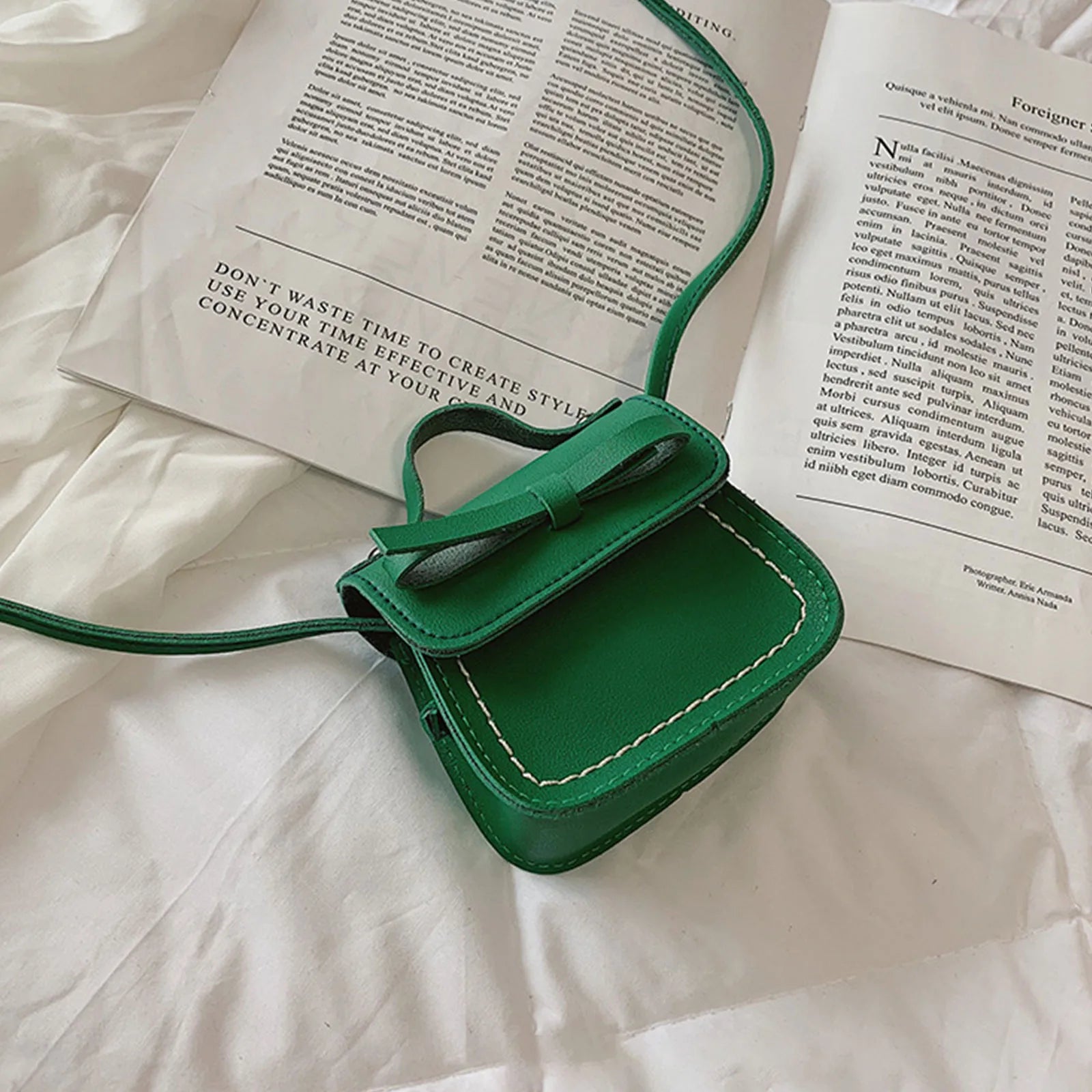 Cute Leather Bow Messenger Bag