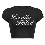 Y2K Locally Hated Crop Top
